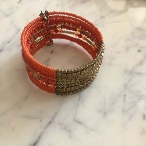 Boho Orange Cuff